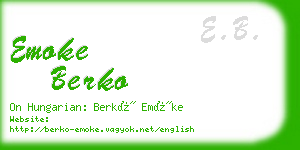 emoke berko business card